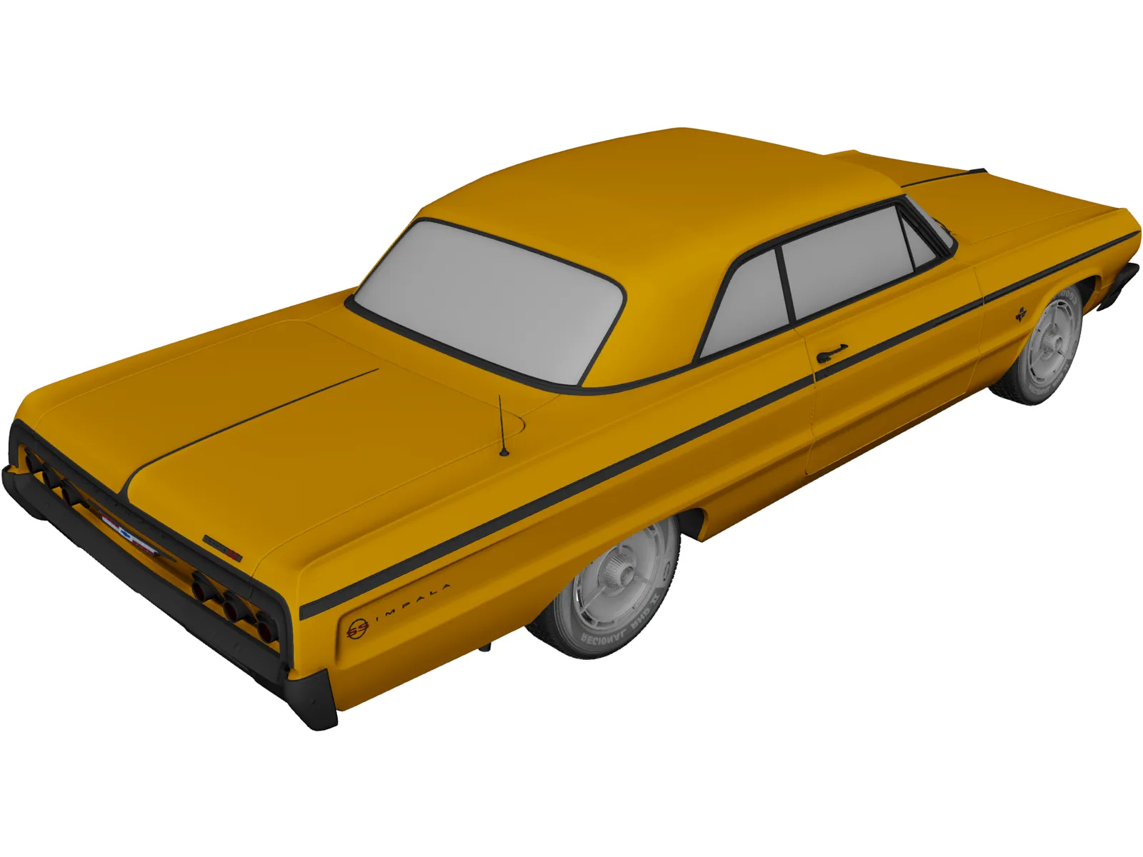 Chevrolet Impala SS 2-Doors (1964) 3D Model main preview