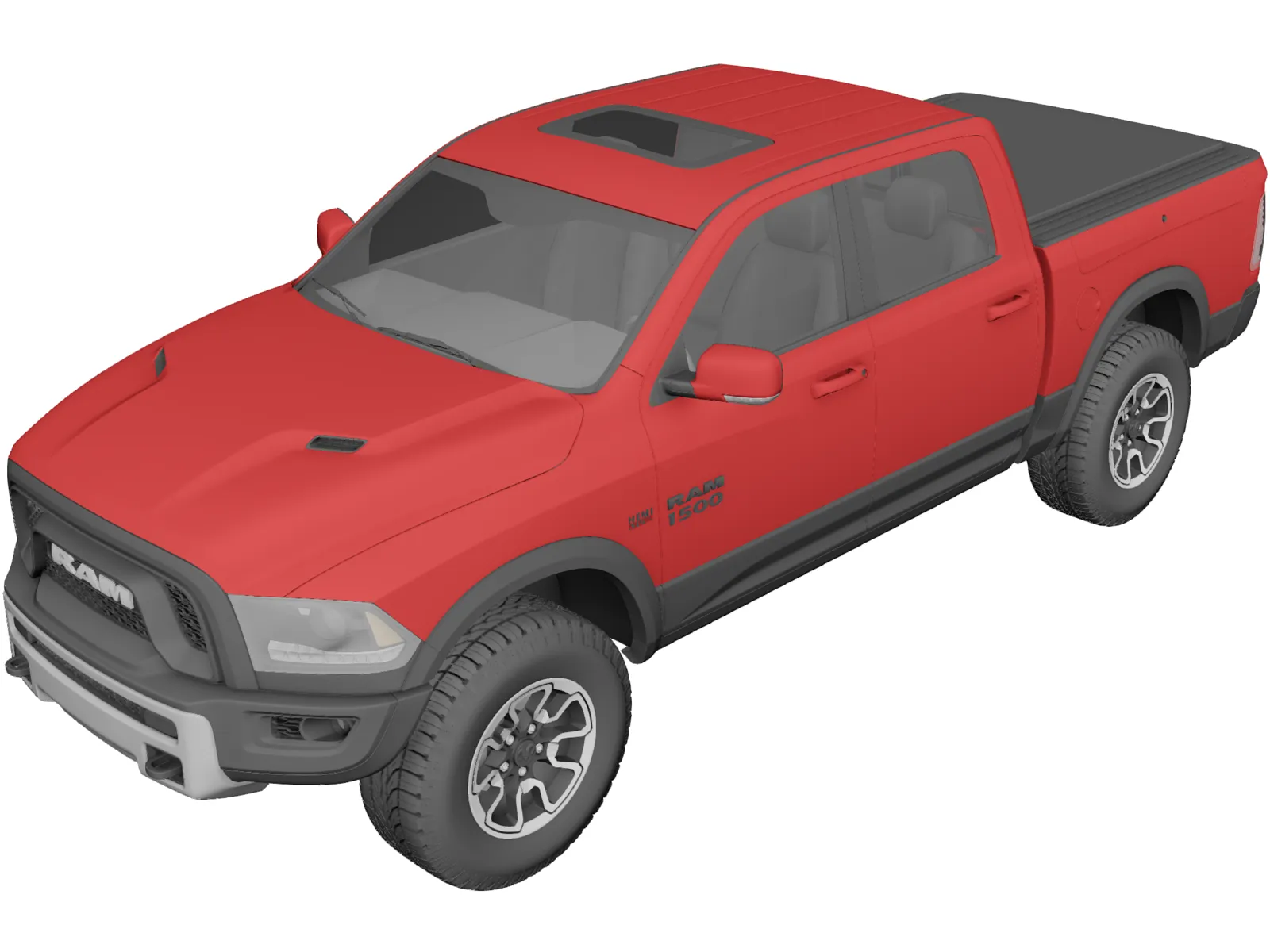 Dodge Ram 1500 Rebel (2015) 3D Model main preview