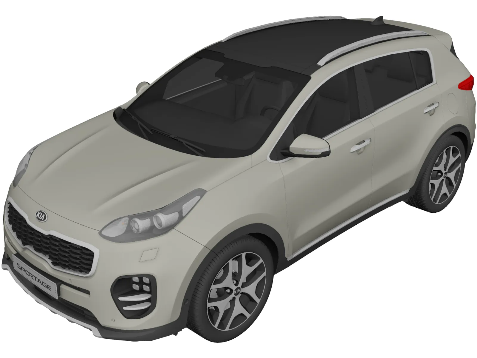 Kia Sportage (2016) 3D Model main preview