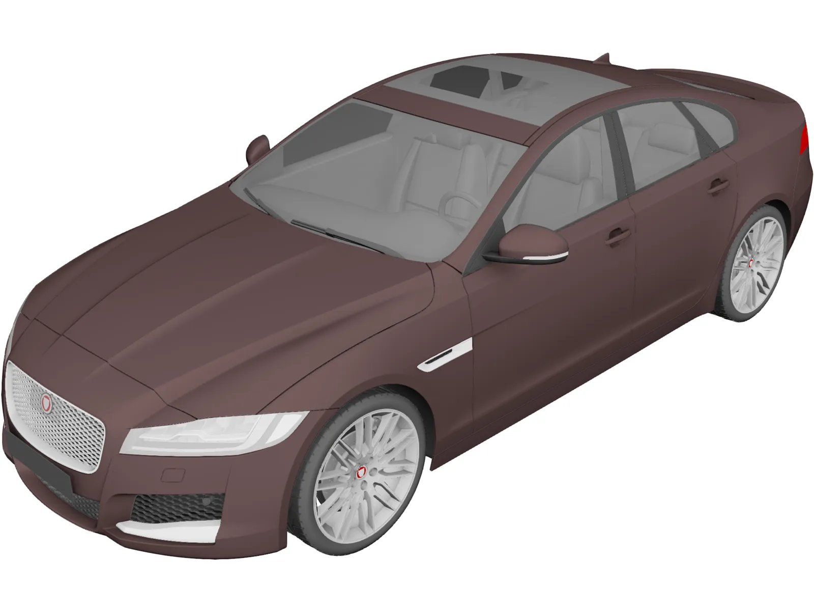 Jaguar XF (2016) 3D Model main preview
