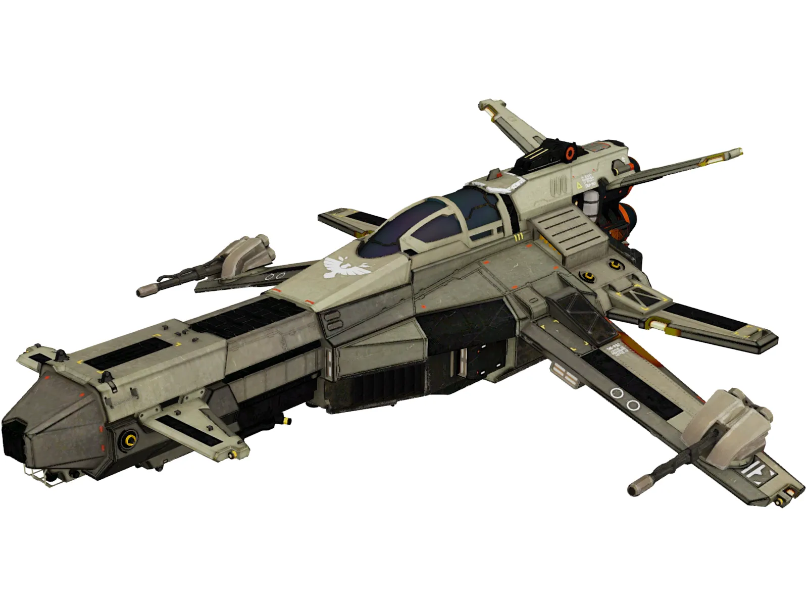 Star Conflict Spaceship Dverg 3D Model main preview
