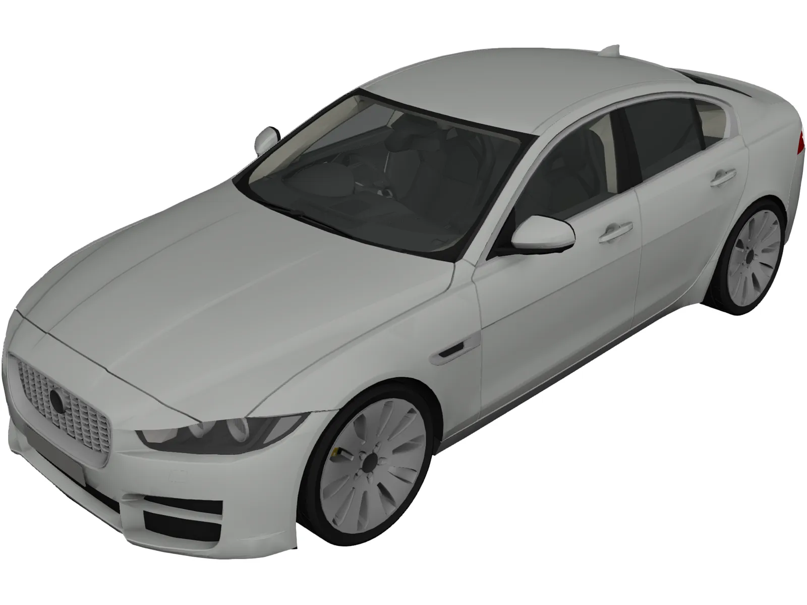 Jaguar XE (2018) 3D Model main preview