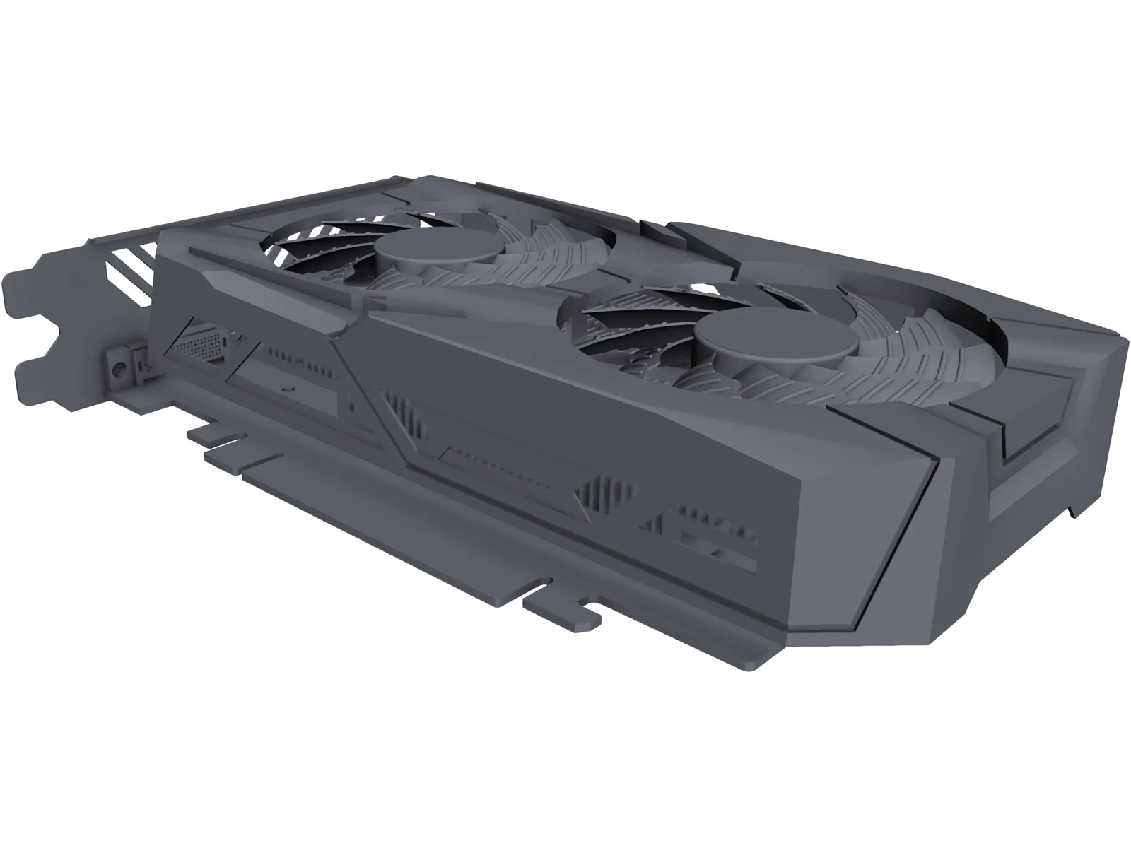 Gigabyte Nvidia GTX1050 Graphics Card 3D Model main preview