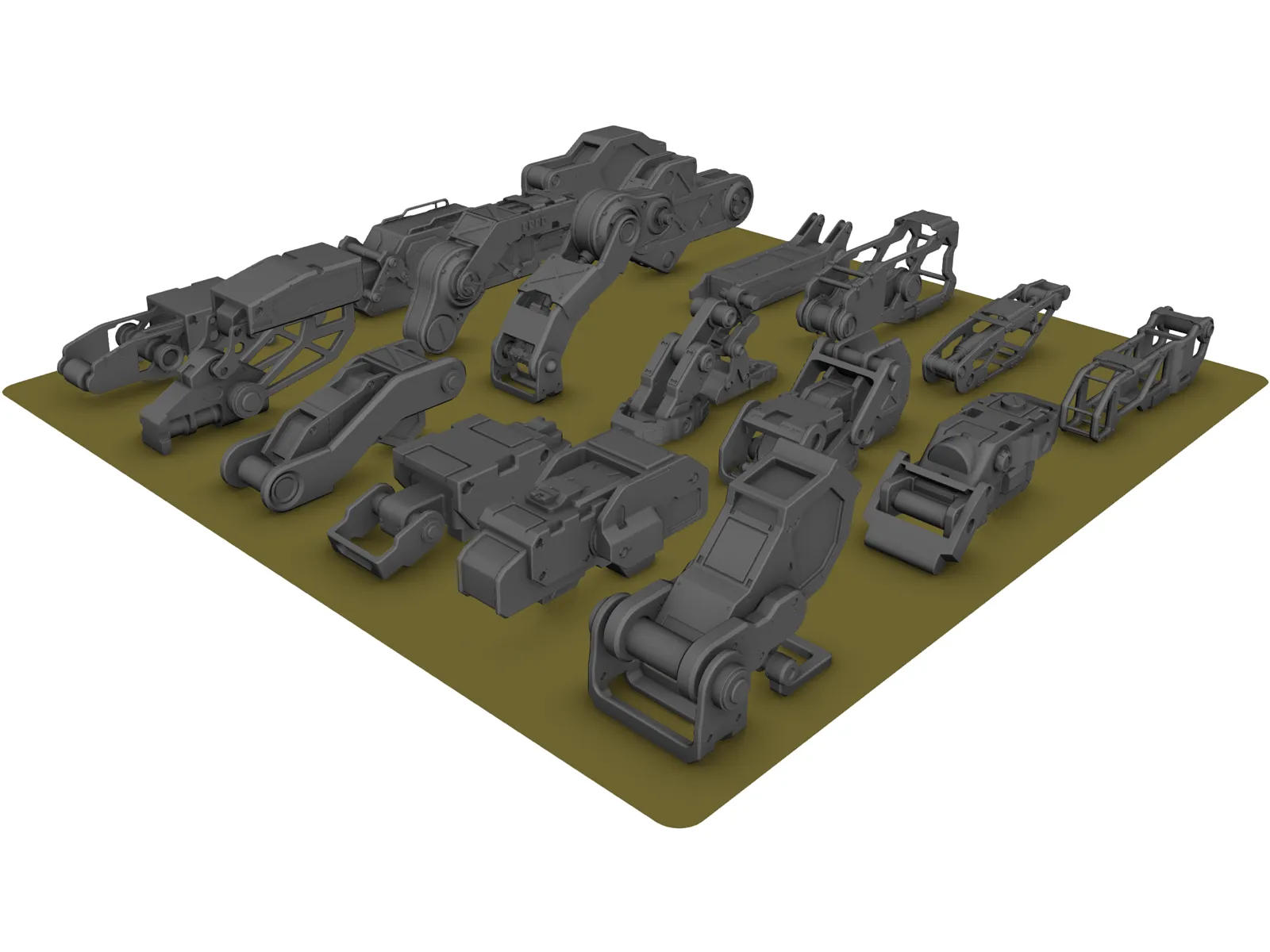 Hard Surface Kitbash Pack 1 Set 2 3D Model main preview
