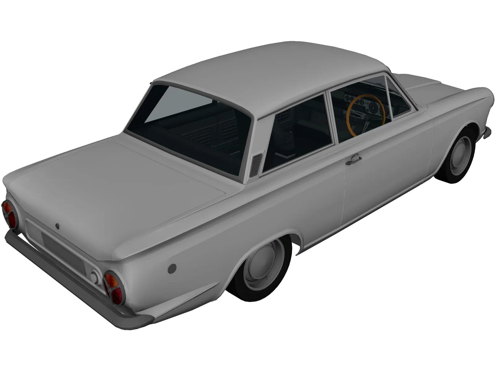 Ford Lotus Cortina (1966) 3D Model main preview