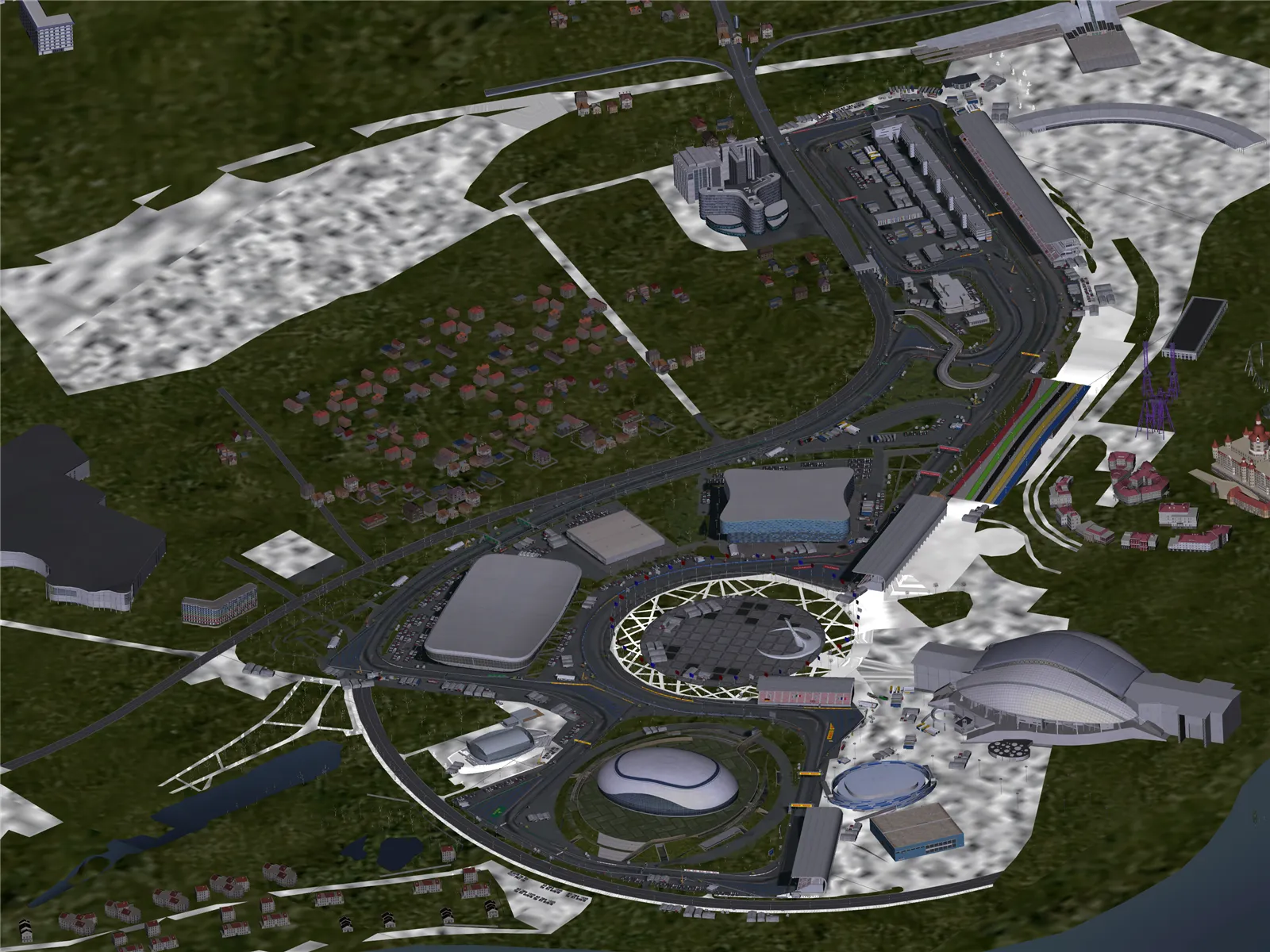 Sochi Autodrom F1 Track 3D Model main preview