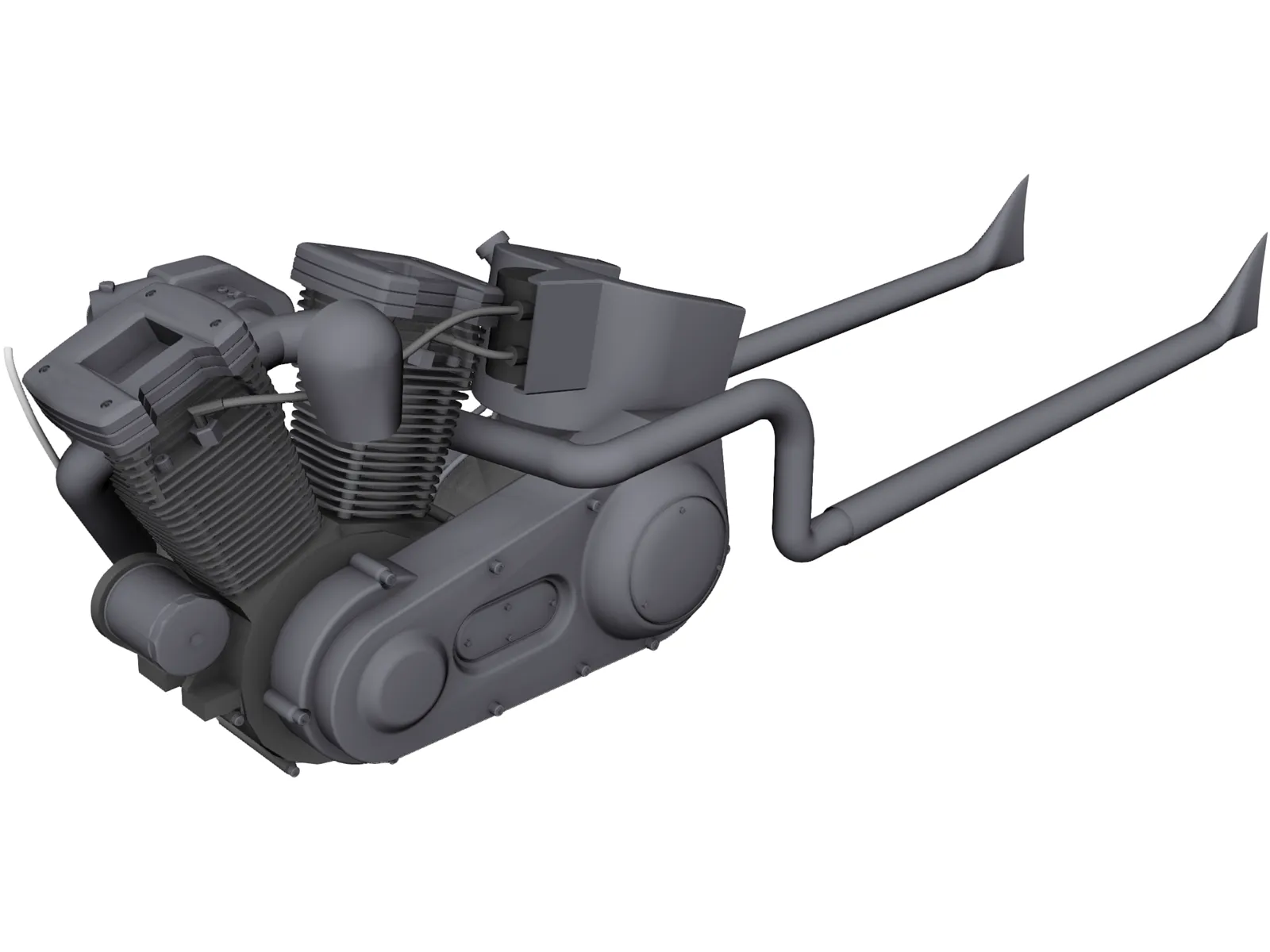 Harley-Davidson Softail Engine 3D Model main preview