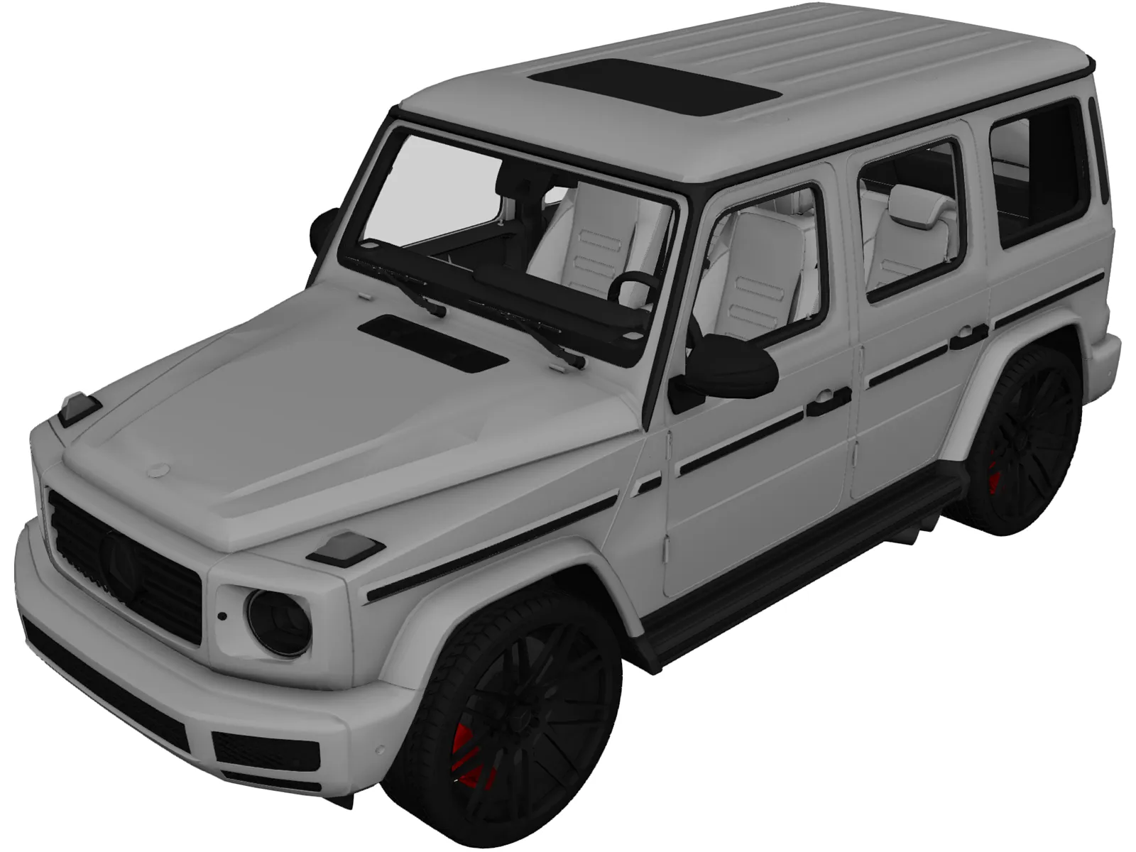 Mercedes-Benz G500 (2019) 3D Model main preview