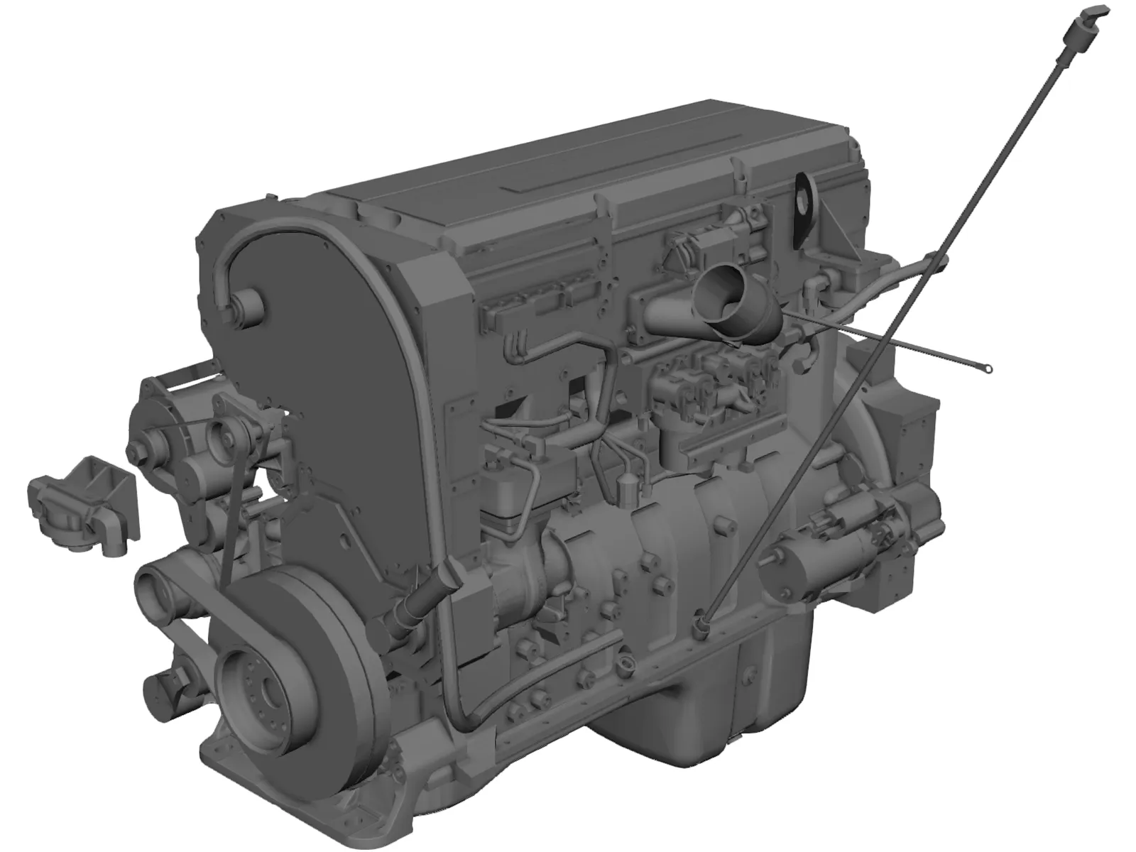 Cummins QSX15 Engine 3D Model main preview