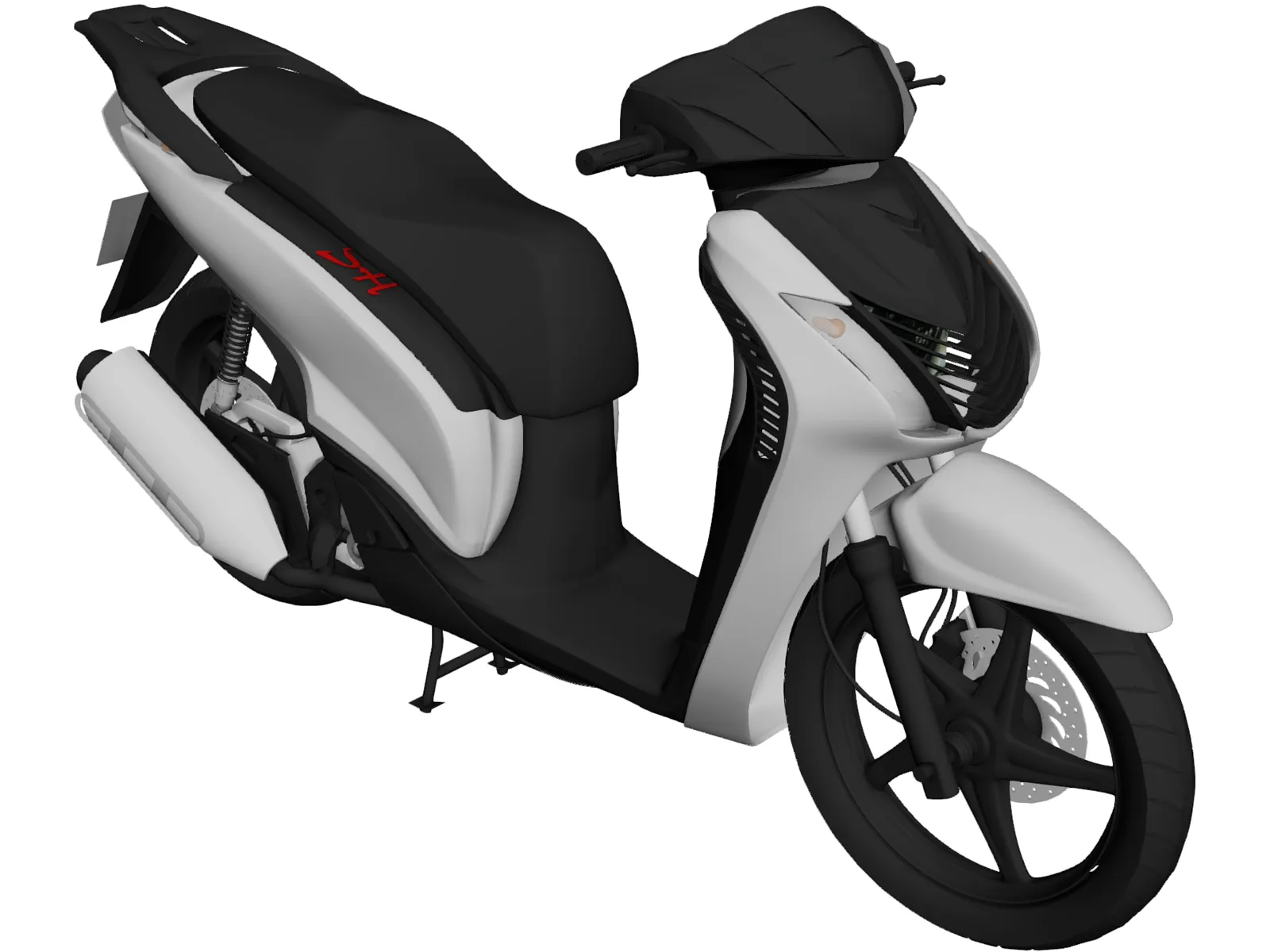Honda SH 150i Sporty 3D Model main preview