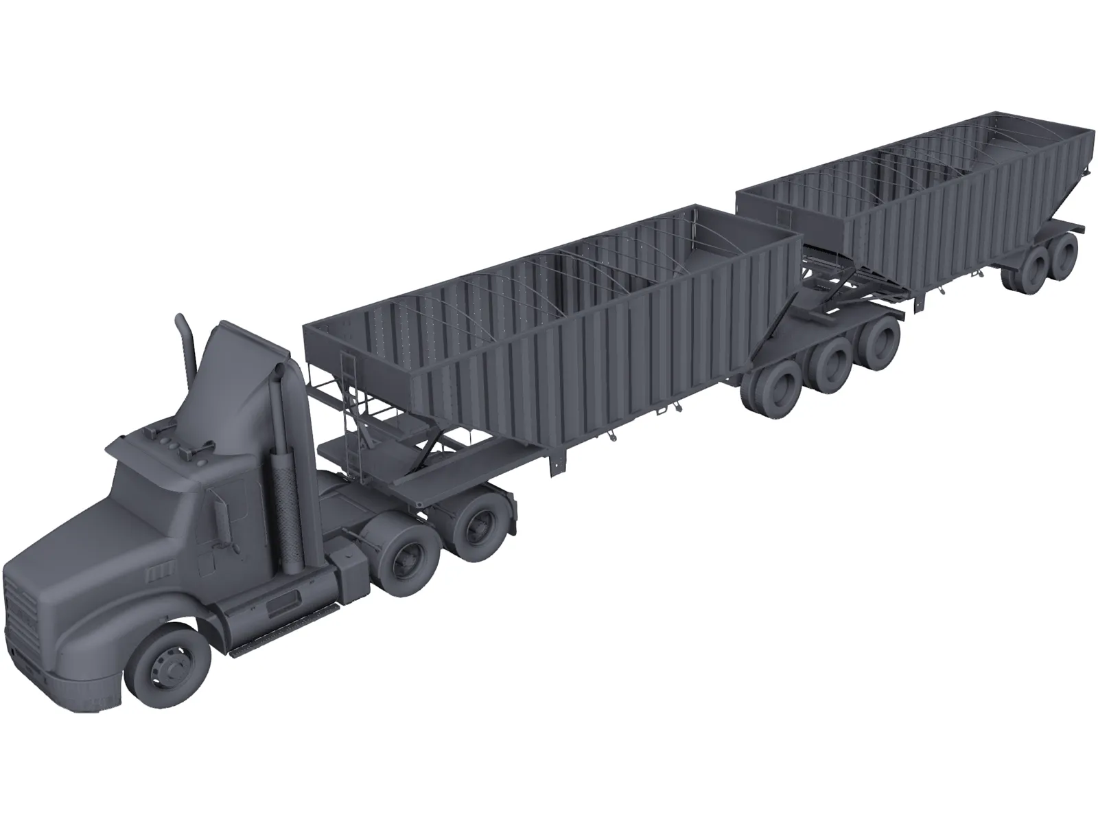 Mack Grain Truck 3D Model main preview