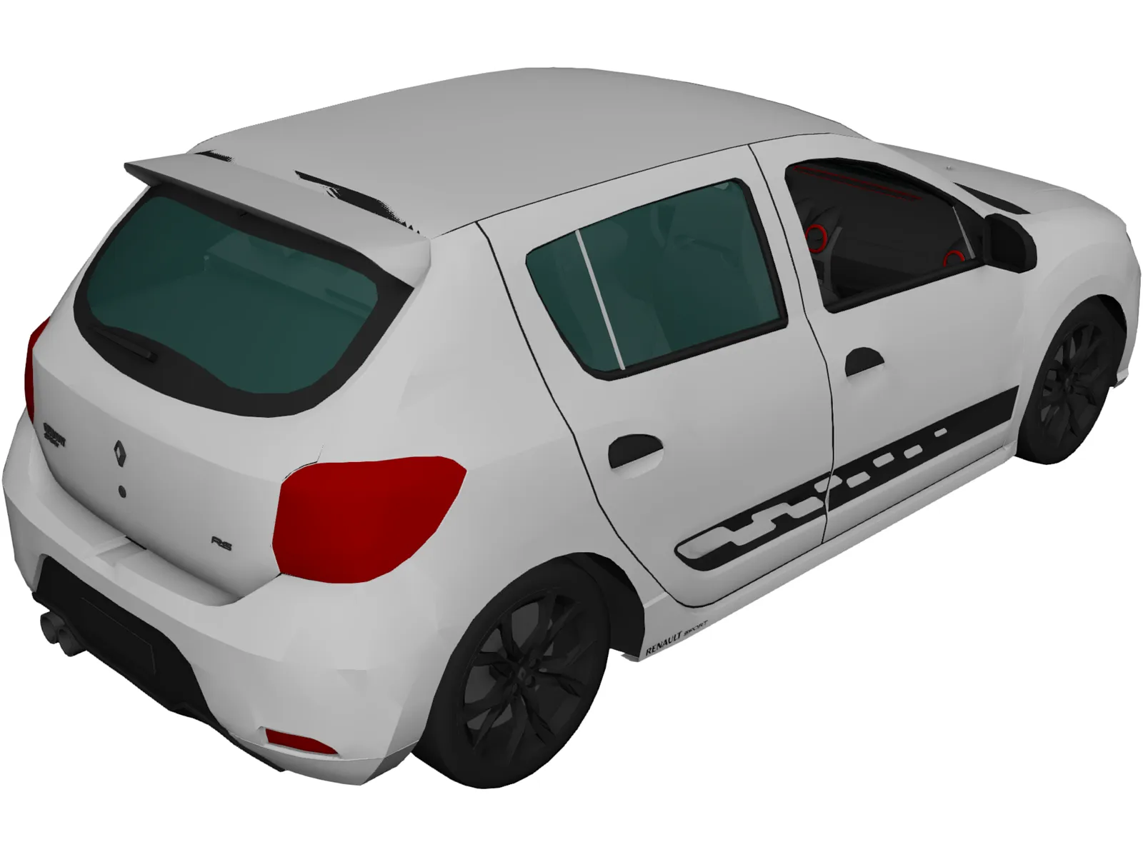 Renault Sandero RS (2017) 3D Model main preview