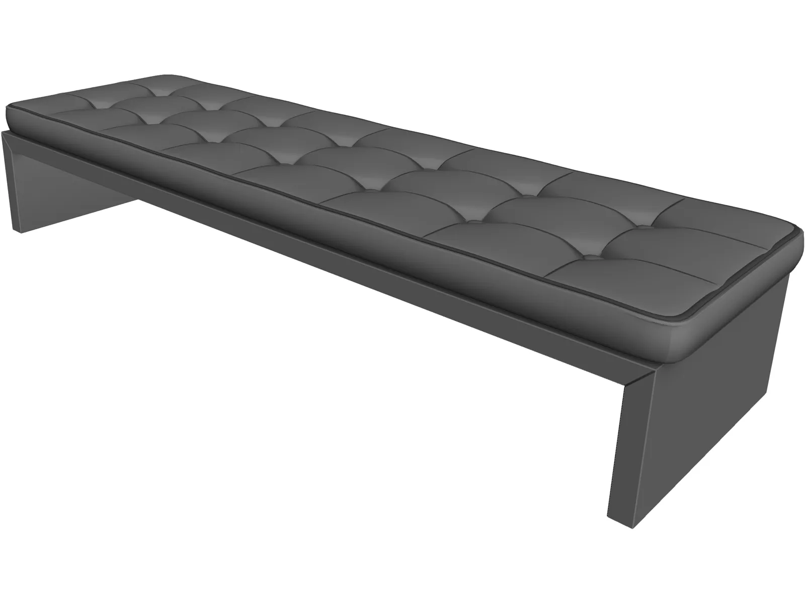 Bench 3D Model main preview