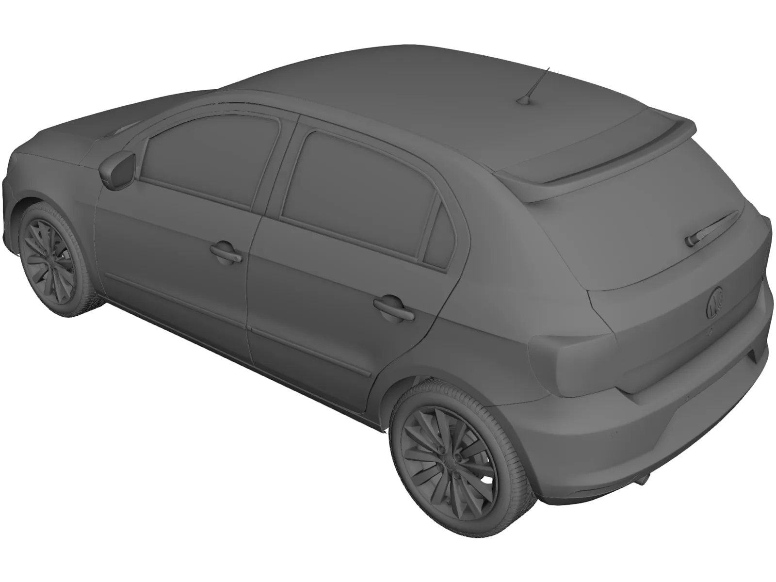 Volkswagen Gol GT (2015) 3D Model main preview