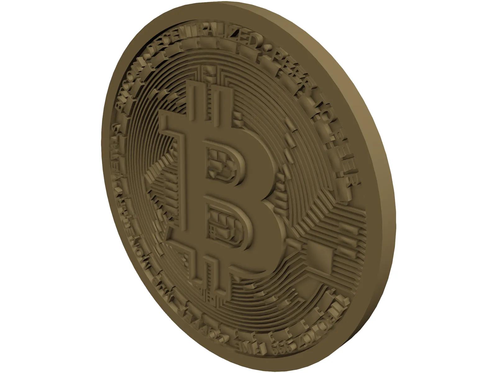 Bitcoin 3D Model main preview
