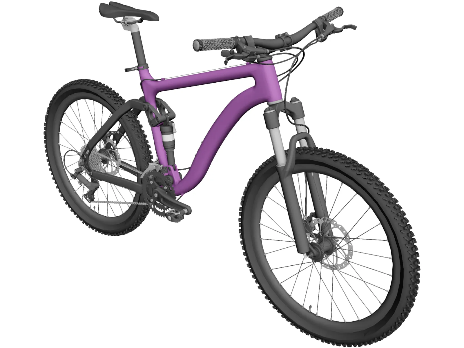 Bicycle Enduro 3D Model main preview