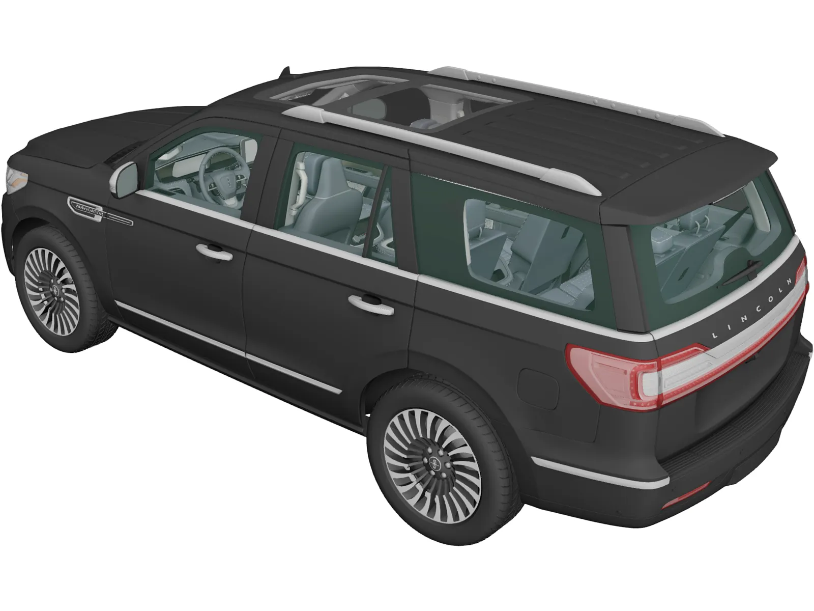Lincoln Navigator (2017) 3D Model main preview