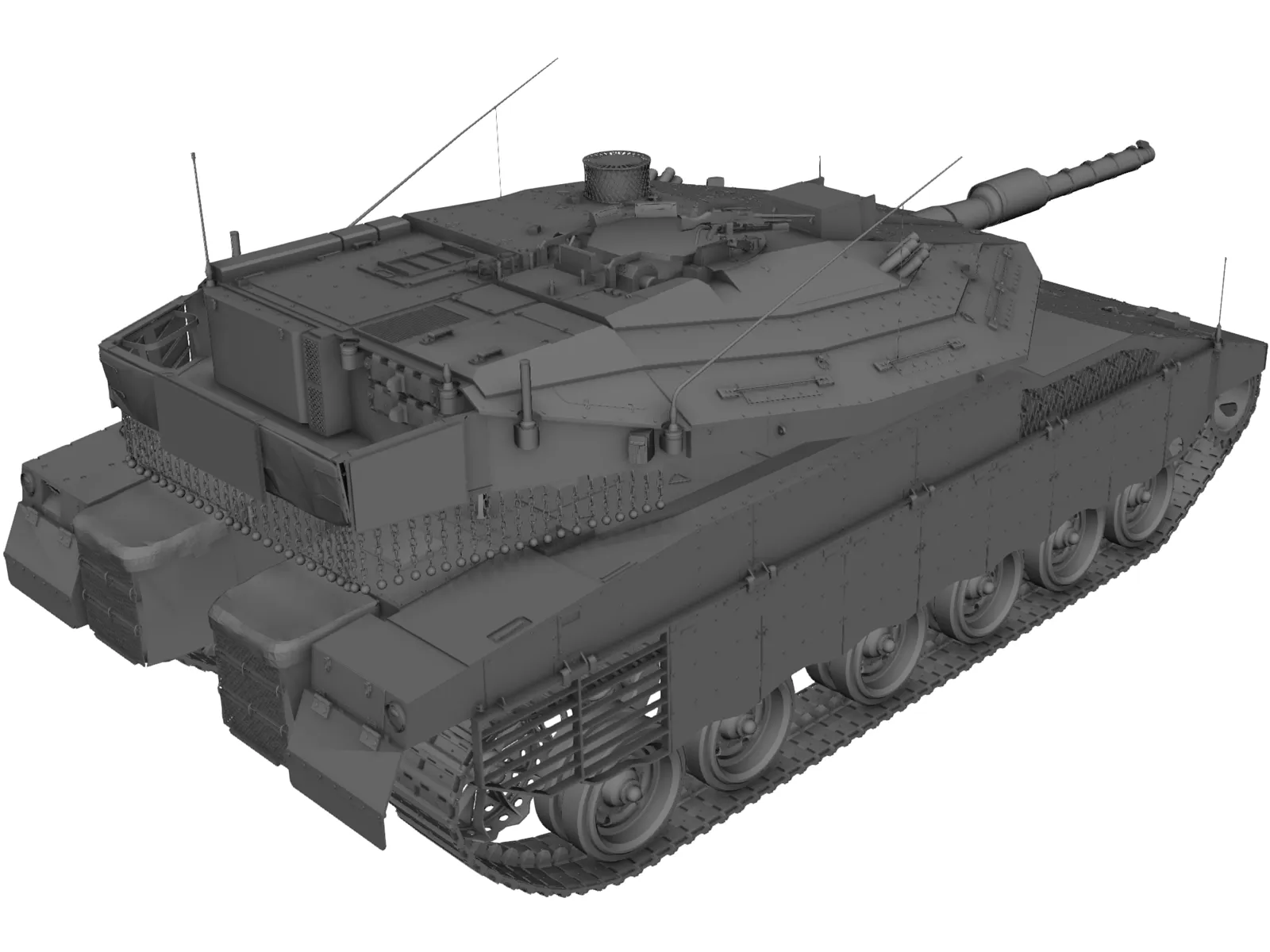 Merkava IV 3D Model main preview