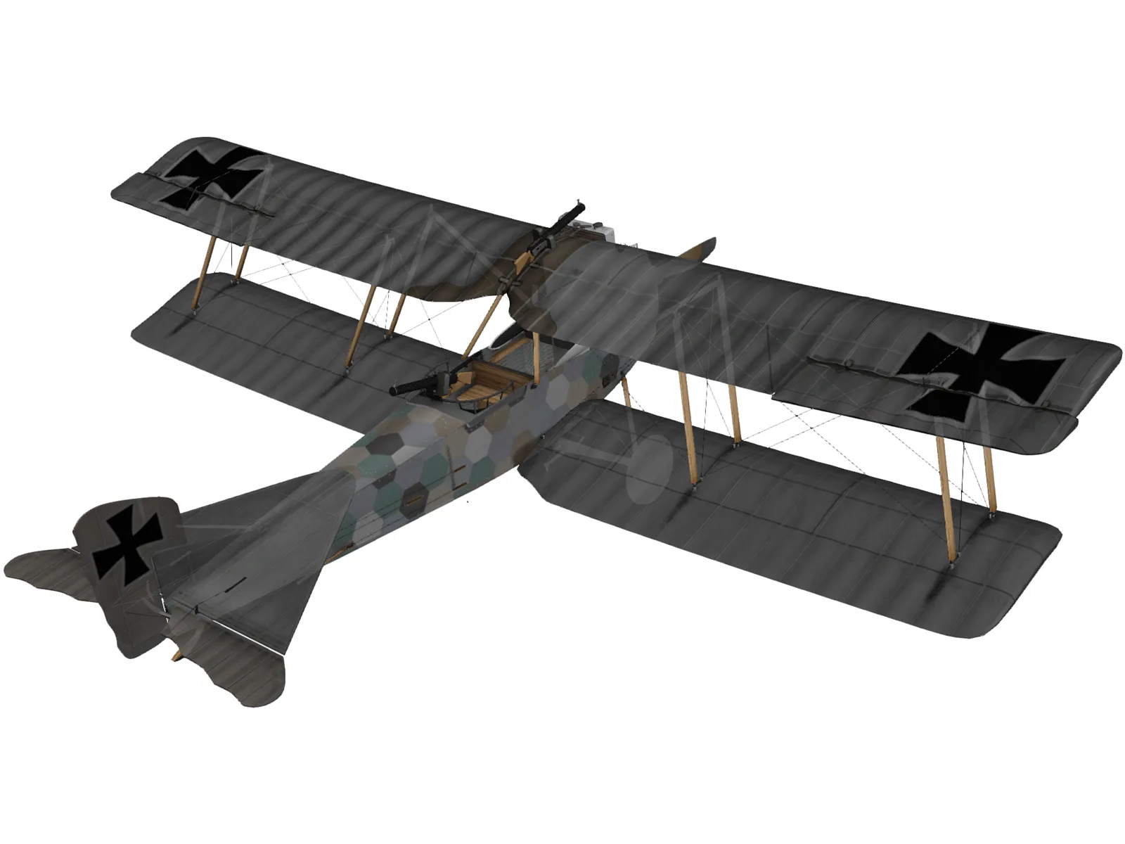 Hansa-Brandenburg C.I 3D Model main preview