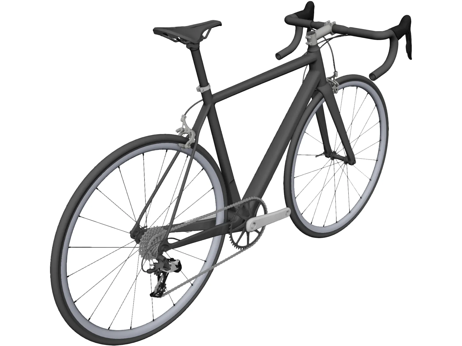 Classic Road Bike 3D Model main preview