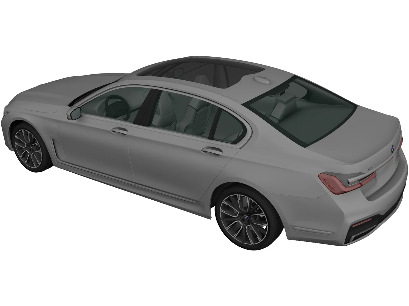 BMW 7-Series (2020) 3D Model main preview