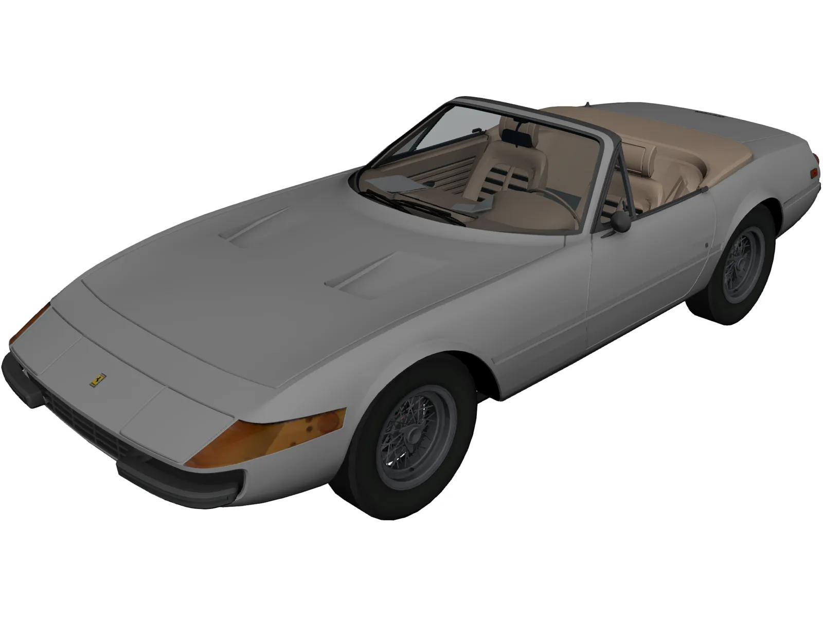 Ferrari 365 GTS4 3D Model main preview