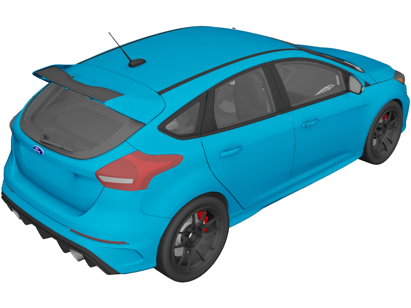 Ford Focus RS 3D Model main preview