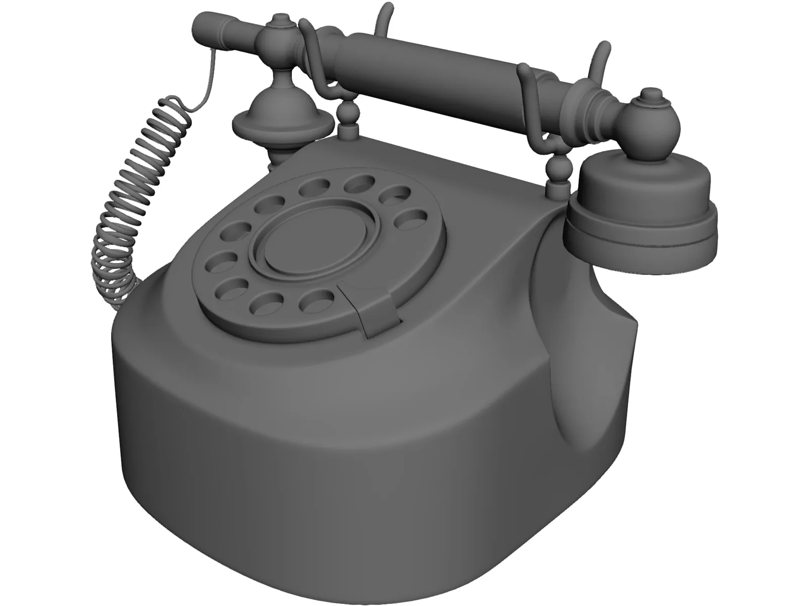 Western Electric Rotary Dial Phone 3D Model main preview