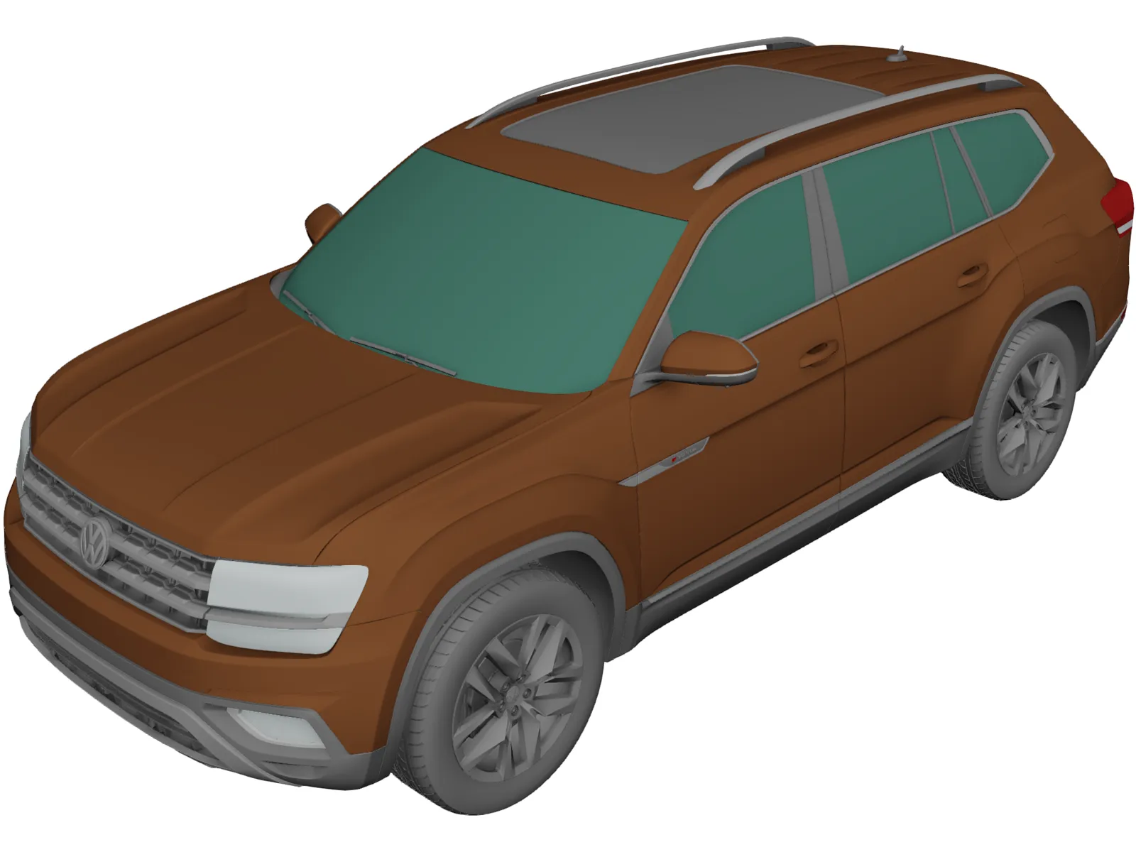 Volkswagen Teramont (2017) 3D Model main preview