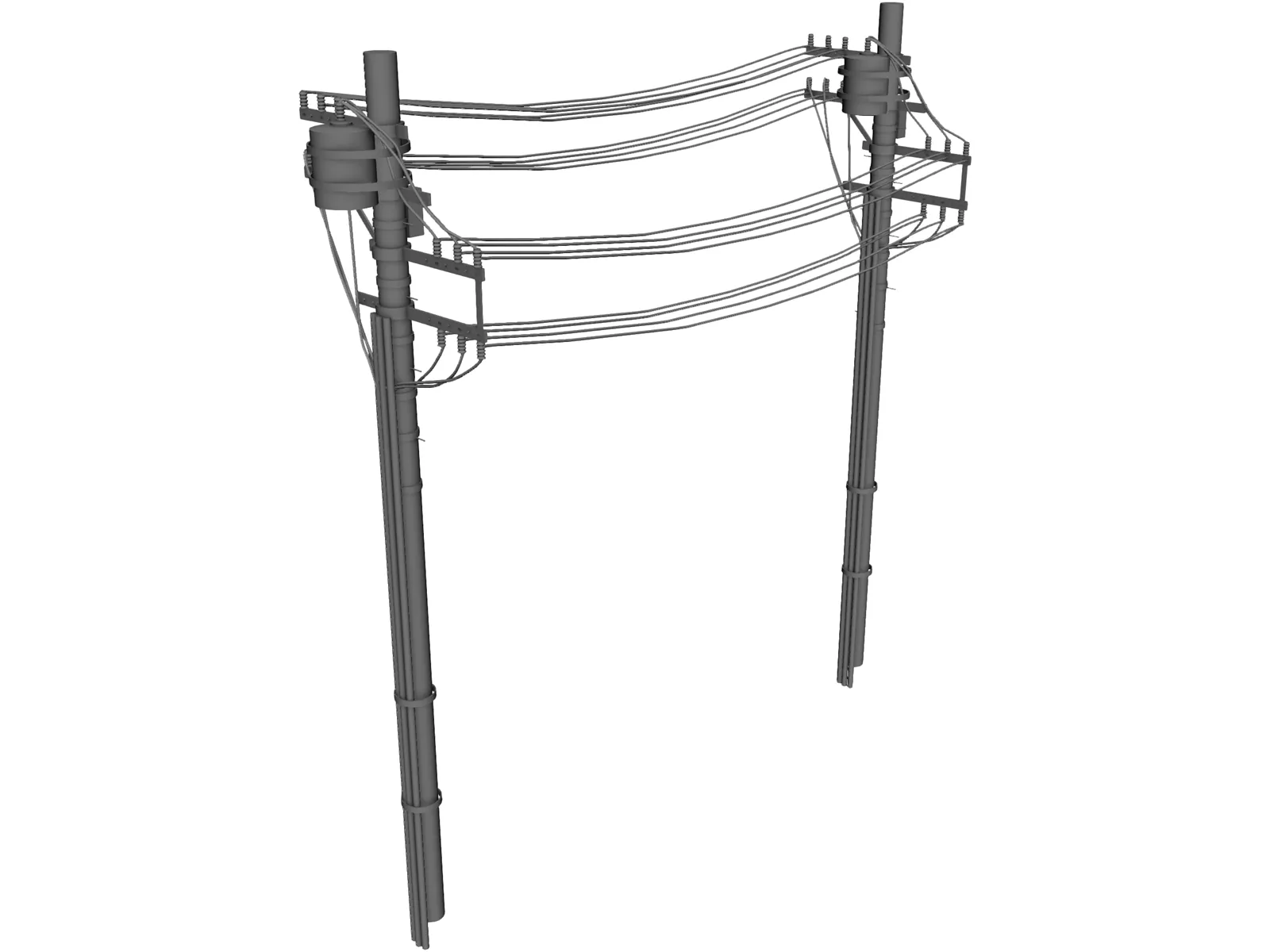Power Line 3D Model main preview