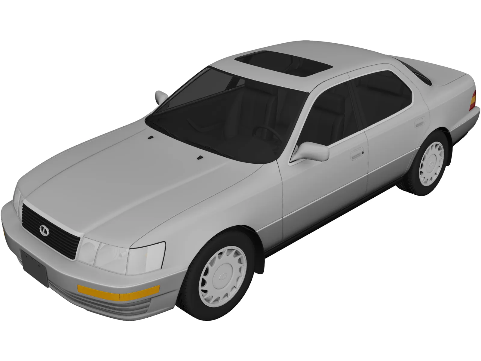 Lexus LS 400 (1989) 3D Model main preview