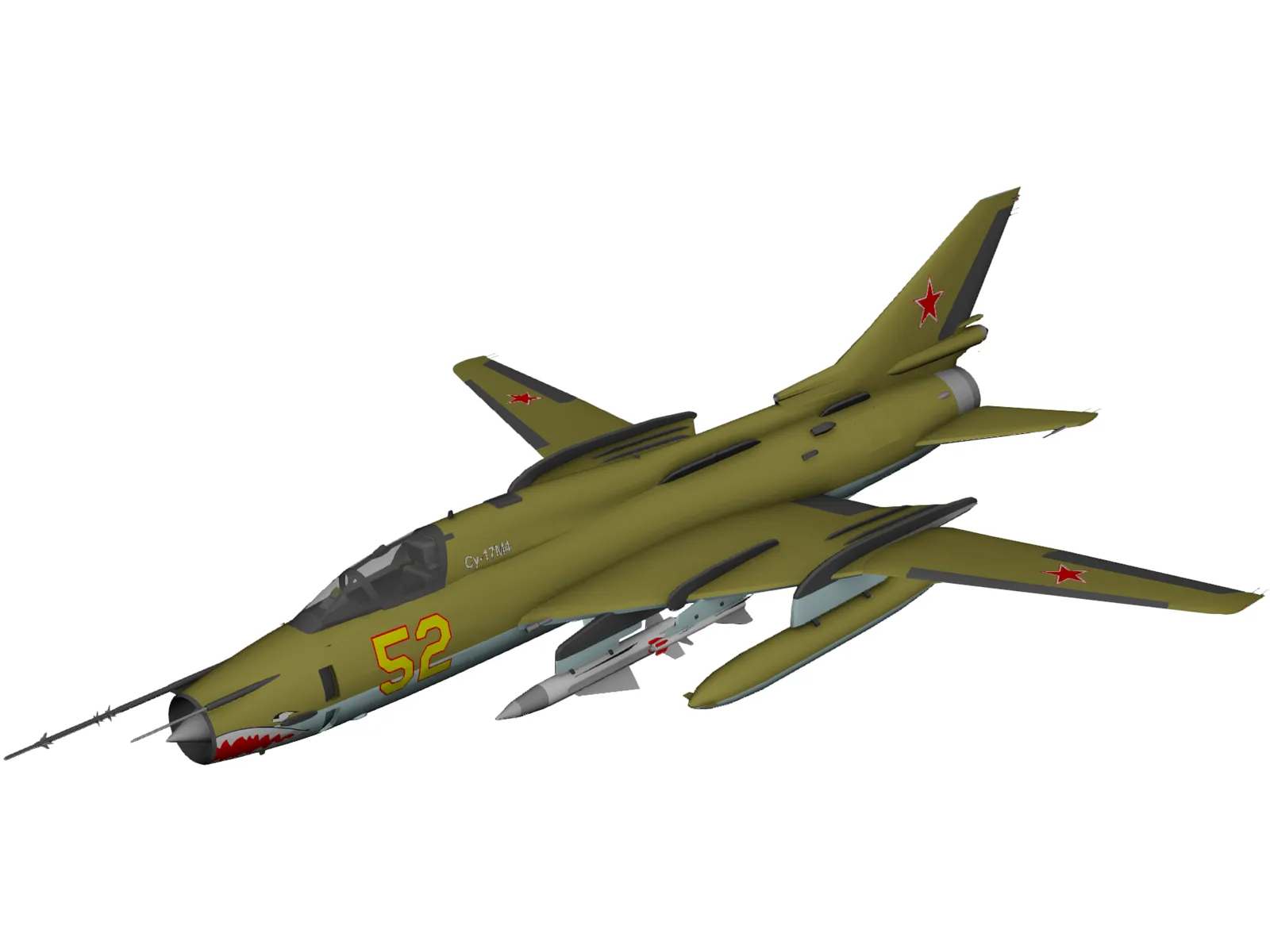 Sukhoi Su-17M4 Fitter 3D Model main preview