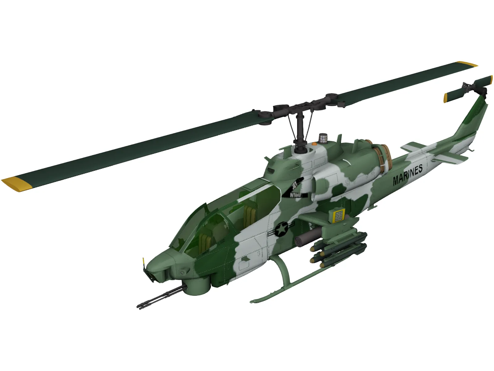 Bell AH-1W Super Cobra 3D Model main preview