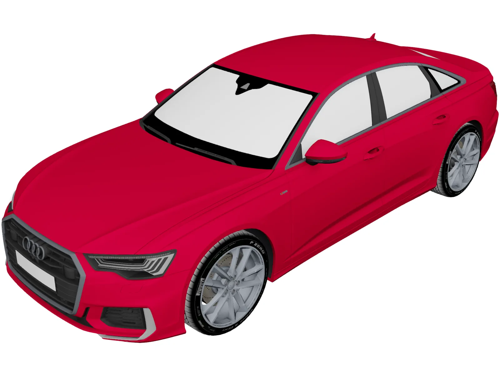 Audi A6 (2019) 3D Model main preview