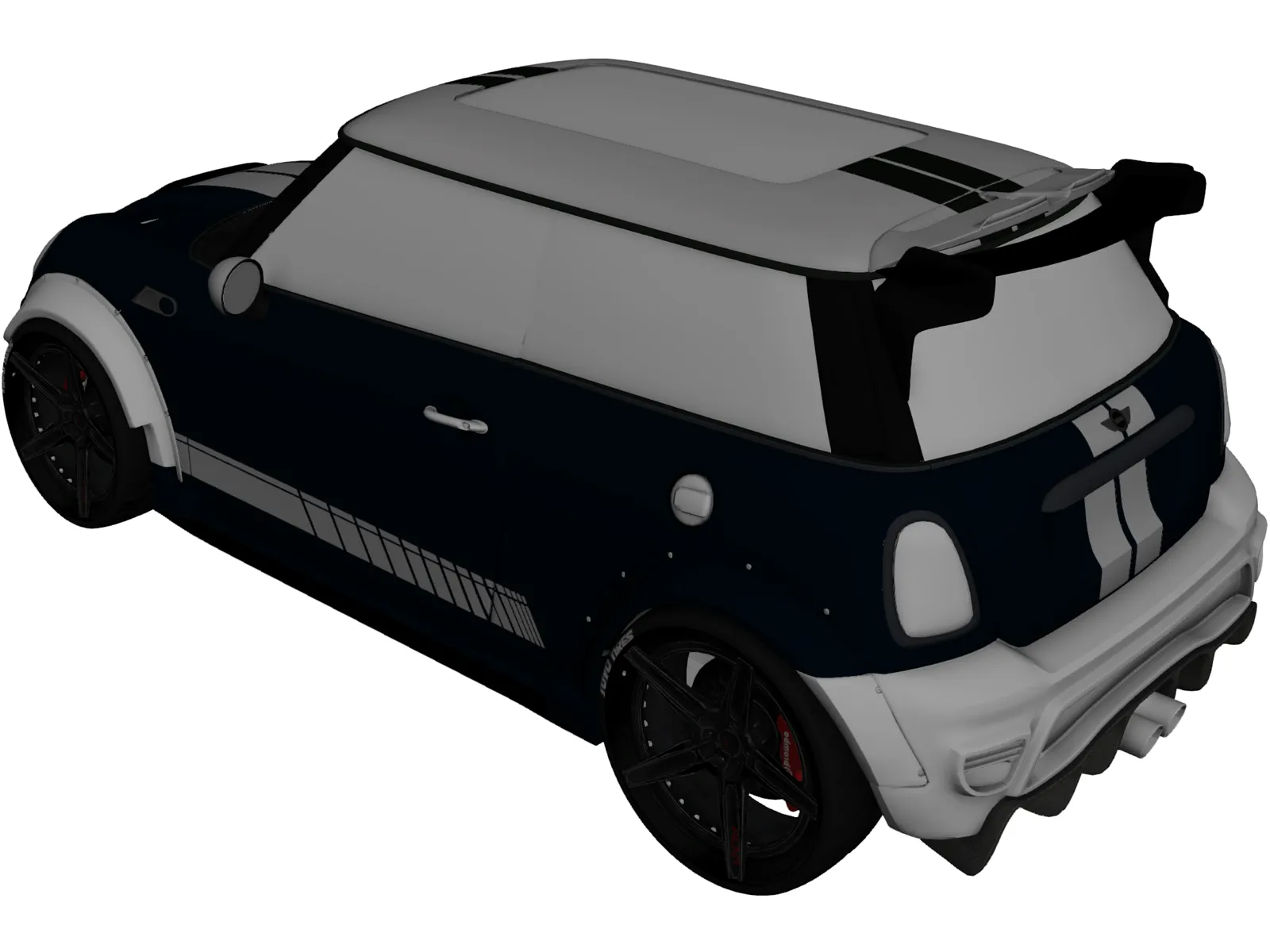 Mini Cooper R56 Widebody 3D Model main preview