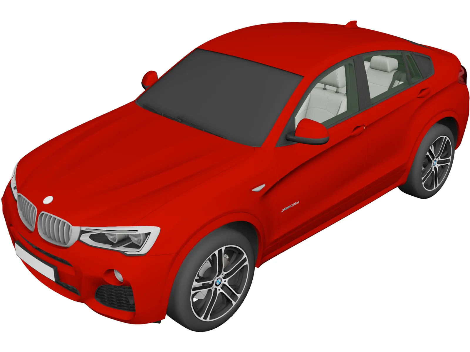 BMW X4 (2014) 3D Model main preview