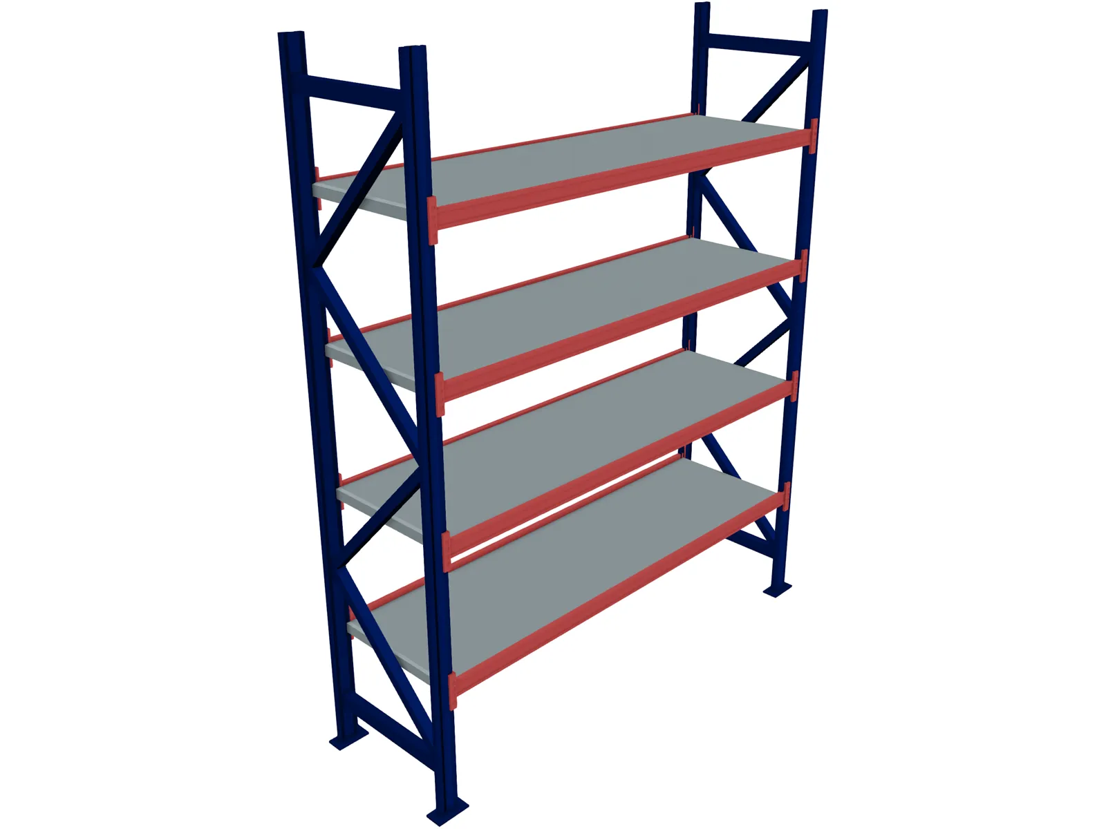 Industrial Shelf 3D Model main preview