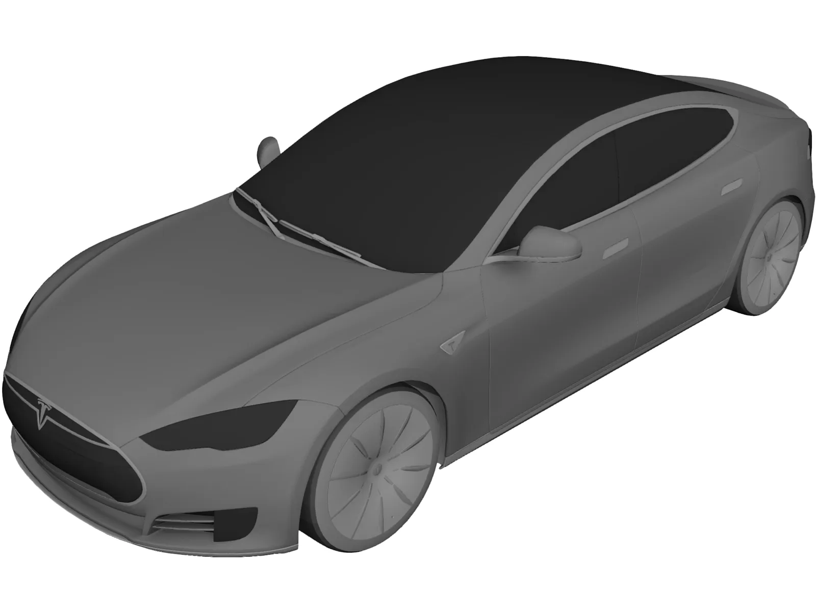 Tesla Model S P100D 3D Model main preview