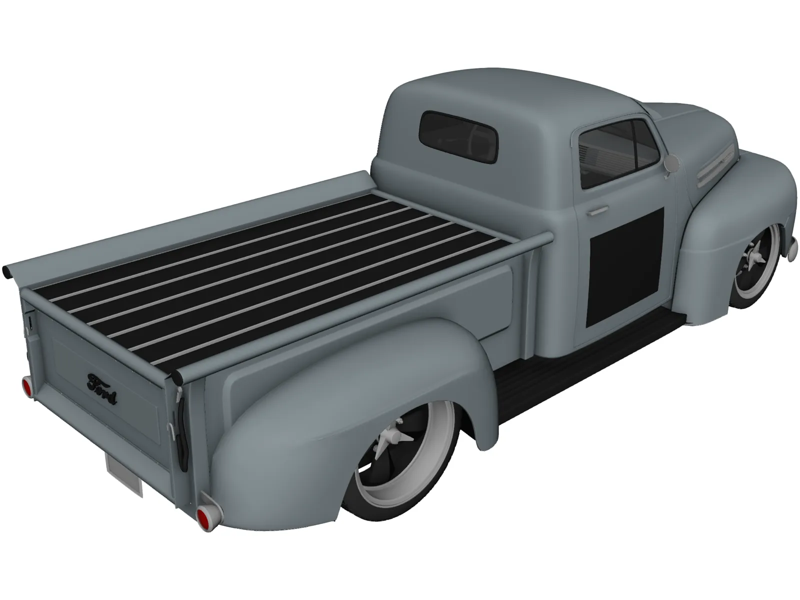 Ford F1 Pickup Truck Hot Rod (1950) 3D Model main preview