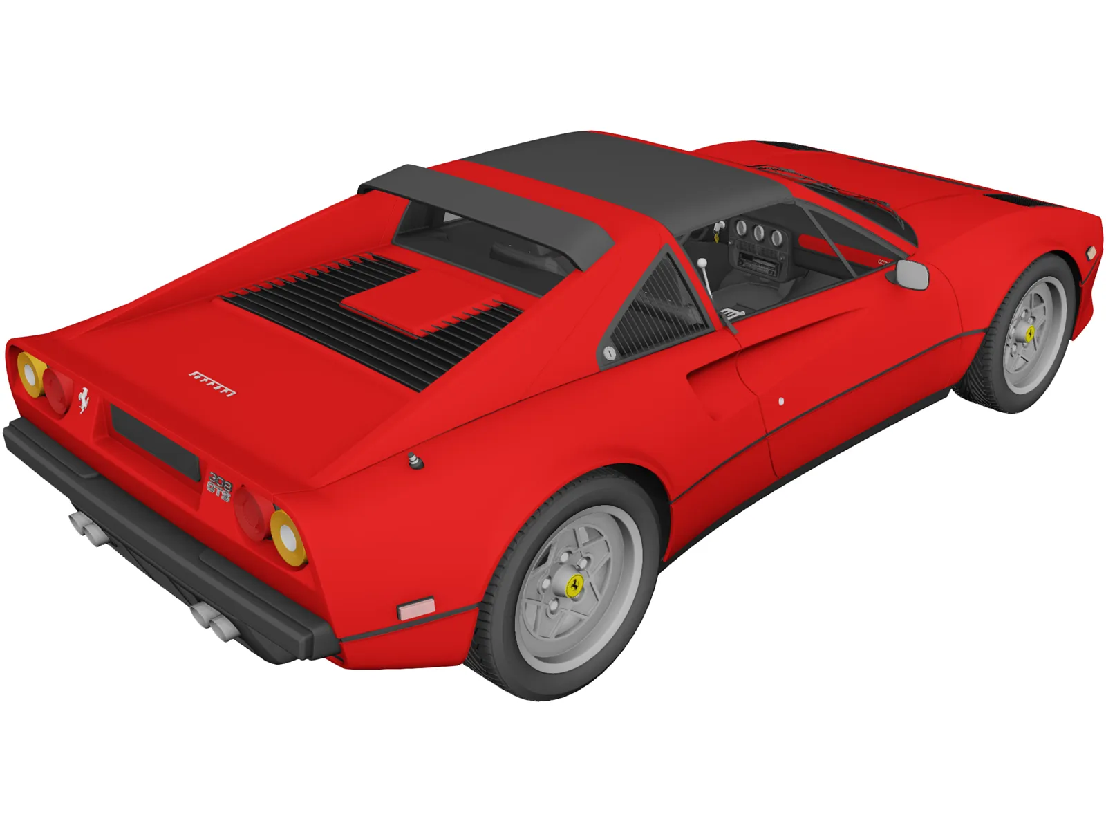 Ferrari 308 GTB GTS (1975) 3D Model main preview