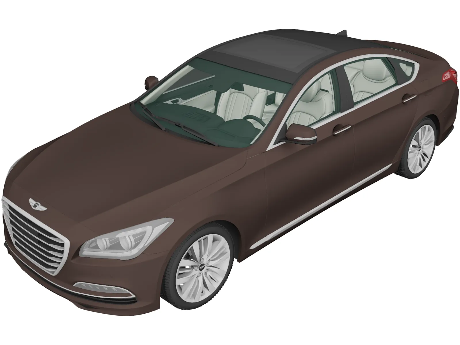 Hyundai Genesis G380 (2014) 3D Model main preview