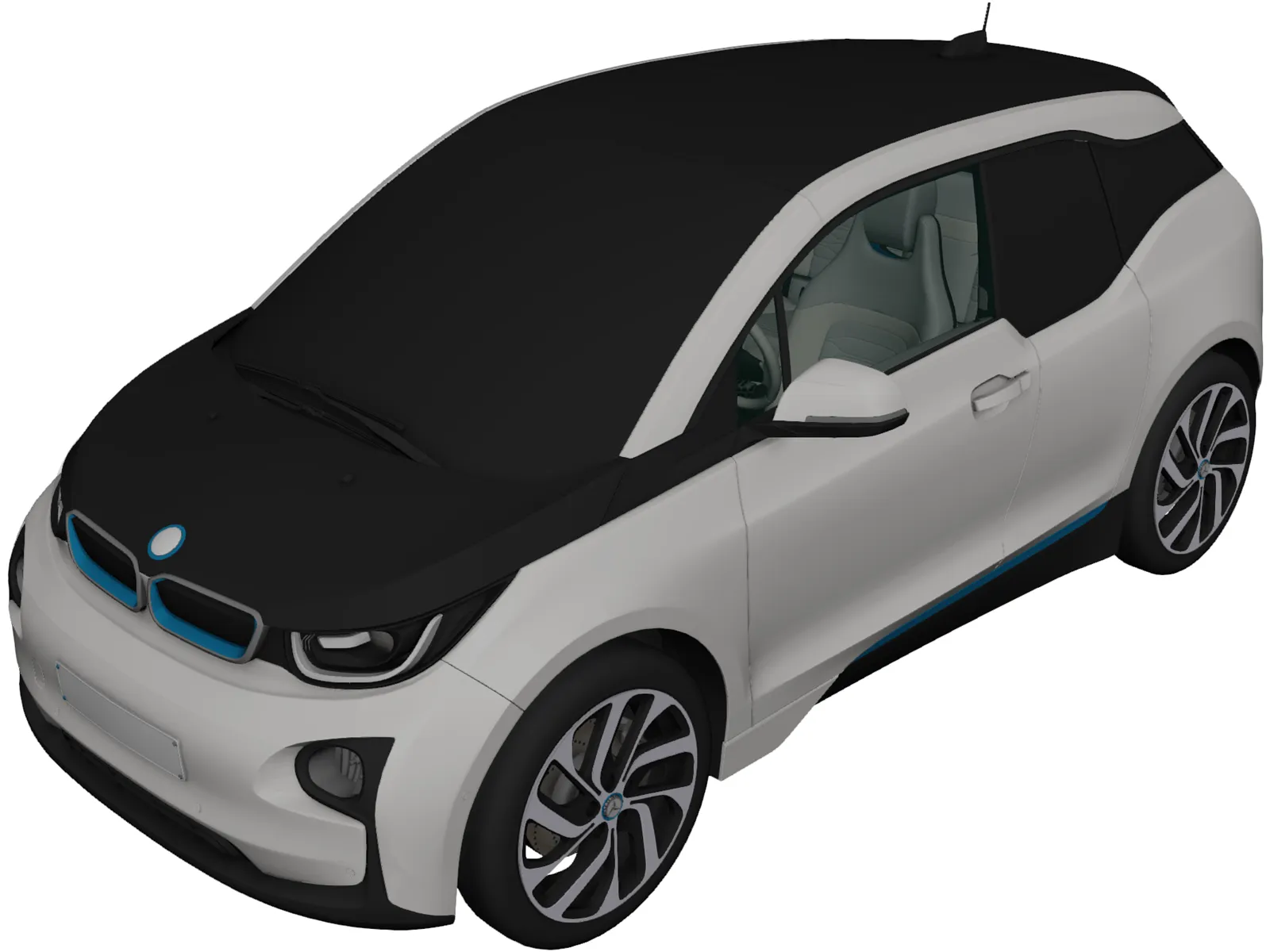 BMW i3 (2014) 3D Model main preview