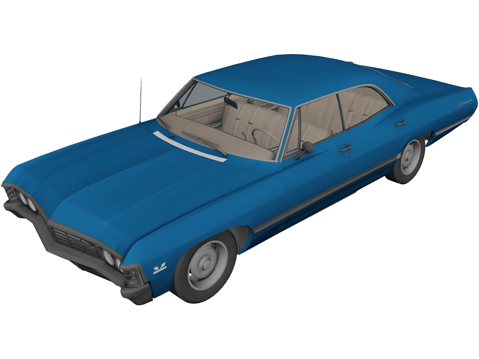 Chevrolet Impala (1967) 3D Model main preview