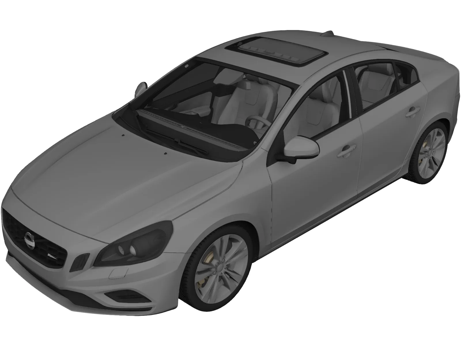 Volvo S60 (2010) 3D Model main preview