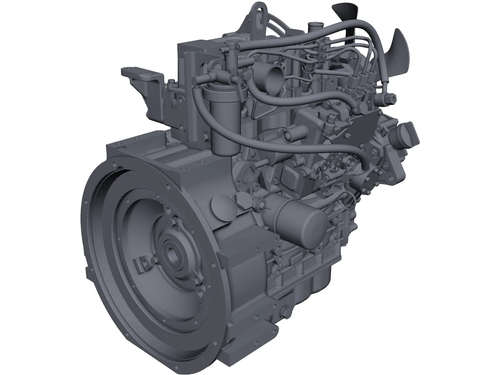 Yanmar 3TNV70 3D Model main preview