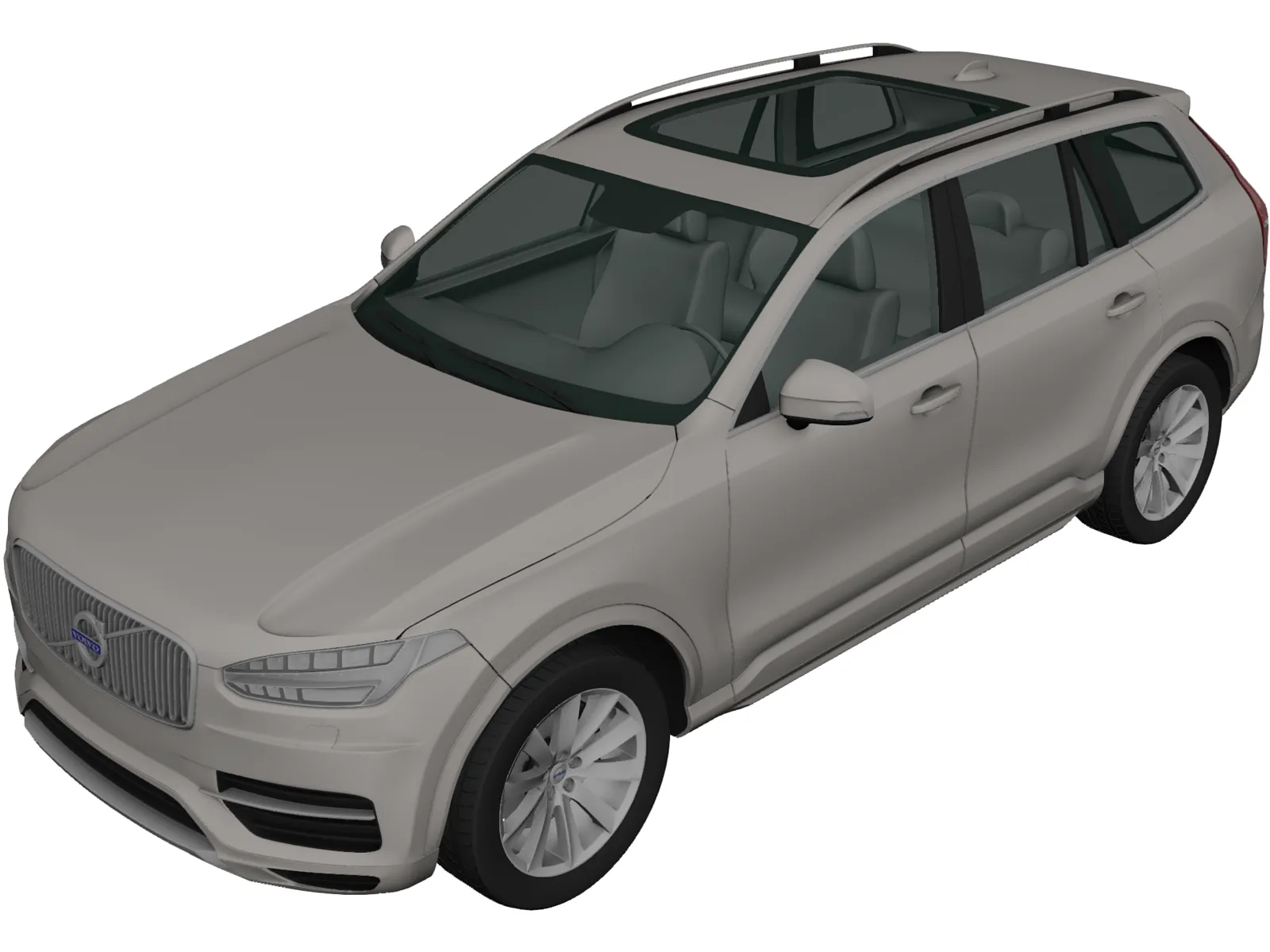 Volvo XC90 T5 (2015) 3D Model main preview