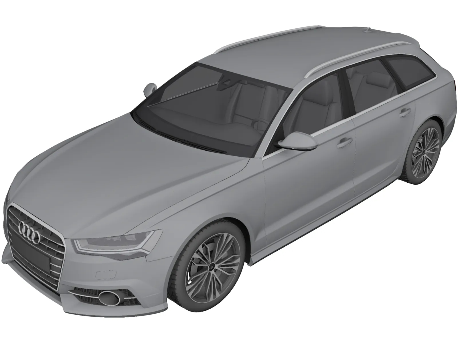 Audi A6 Avant (2015) 3D Model main preview