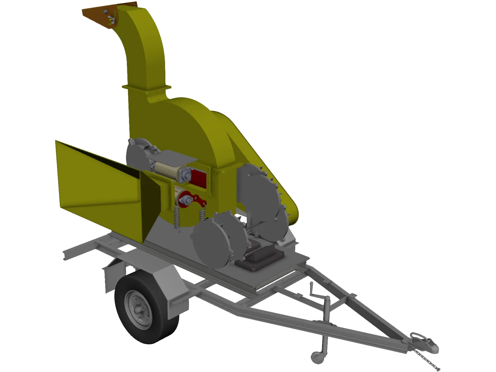 Wood Chipper 3D Model main preview