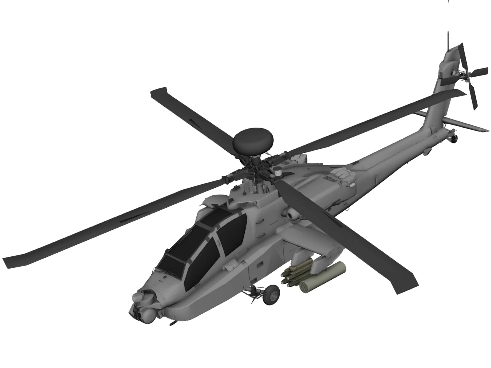 Boeing AH-64 Apache 3D Model main preview