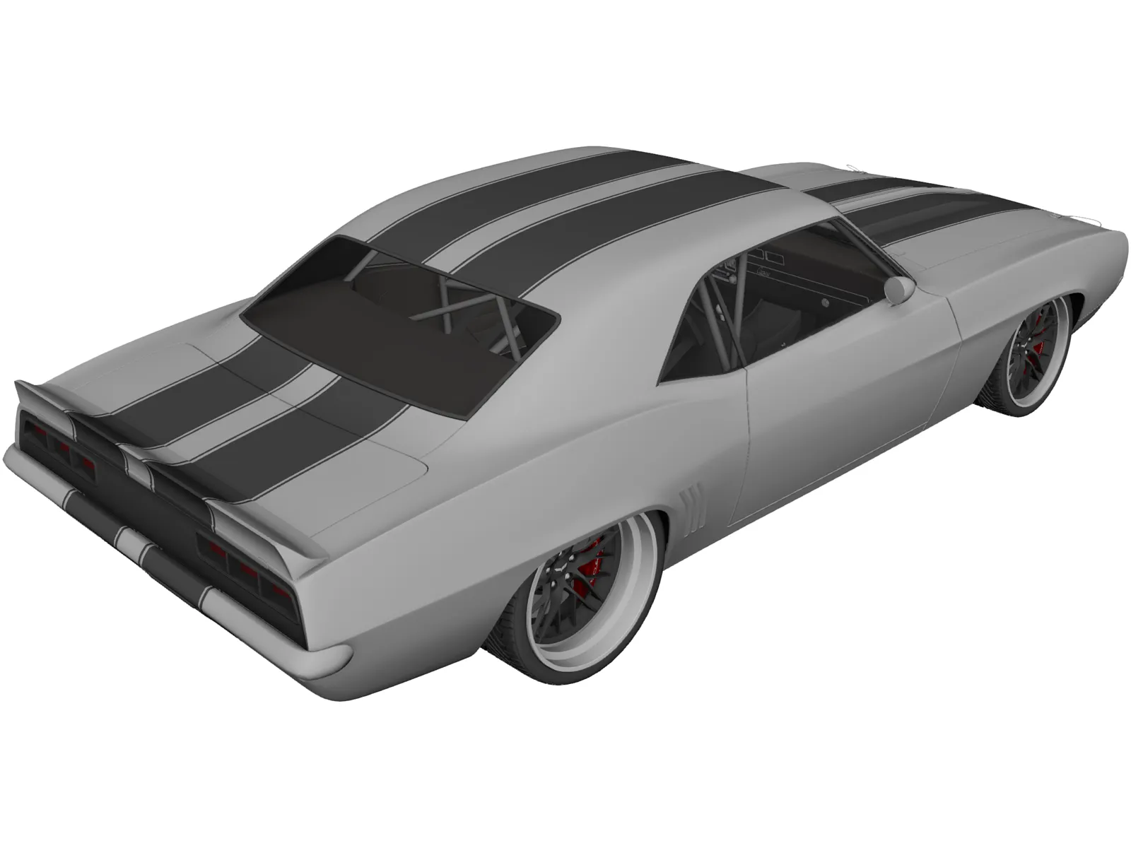 Chevrolet Camaro SS RS (1969) 3D Model main preview